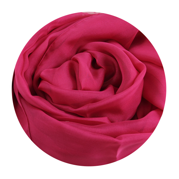Etole mousseline soie unie fabrique en france rose fuschia