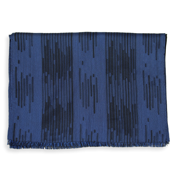 Foulard-homme-vincent-Soie-bleu