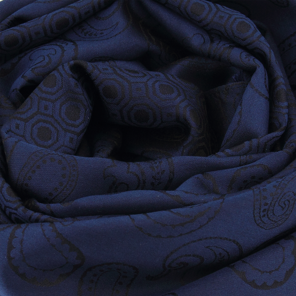Foulard-homme-soie-bleu-marine-Charles