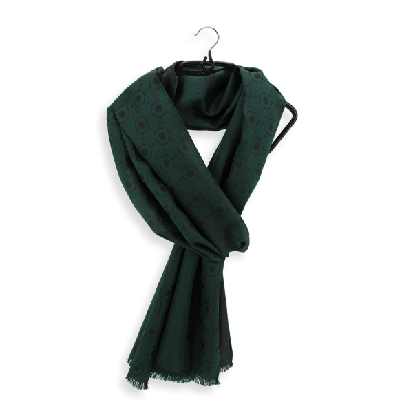 Foulard-homme-soie-vert sapin-Denis