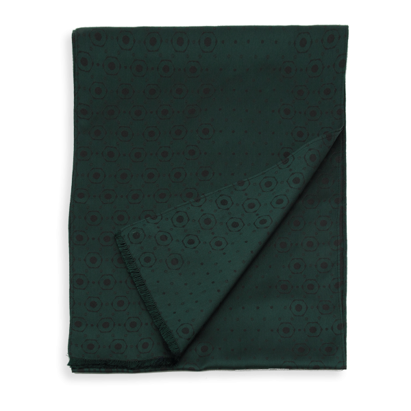 Foulard-homme-soie-vert sapin-Denis