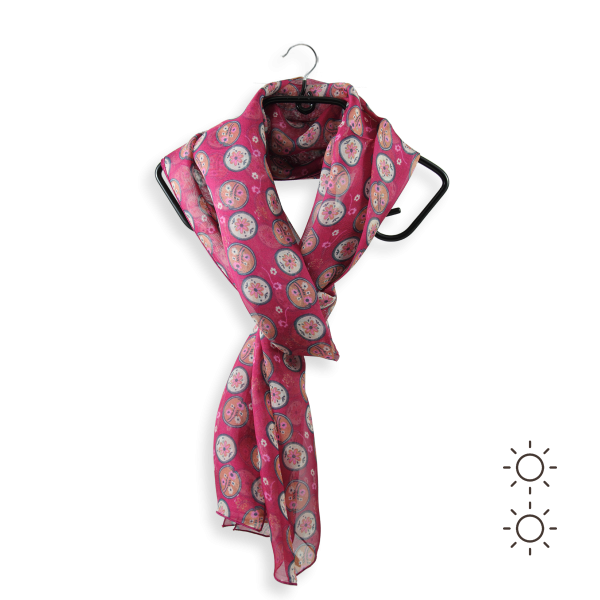 Foulard-soie-femme-scandinave-rouge-fuchsia-2A