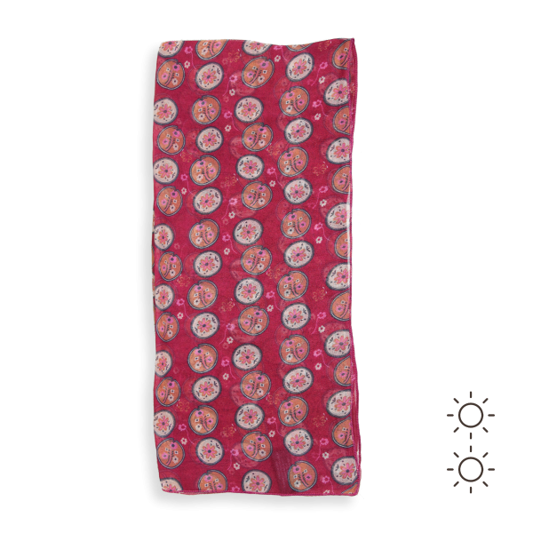 Foulard-soie-femme-scandinave-rouge-fuchsia-2A
