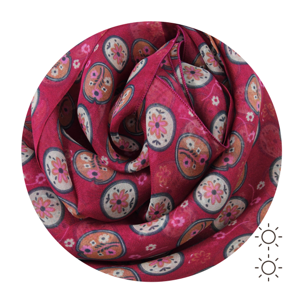 Foulard-soie-femme-scandinave-rouge-fuchsia-2A