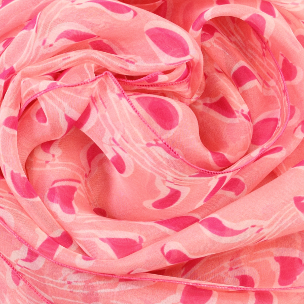 Foulard-femme-soie-imprimée-cut-rose-framboise