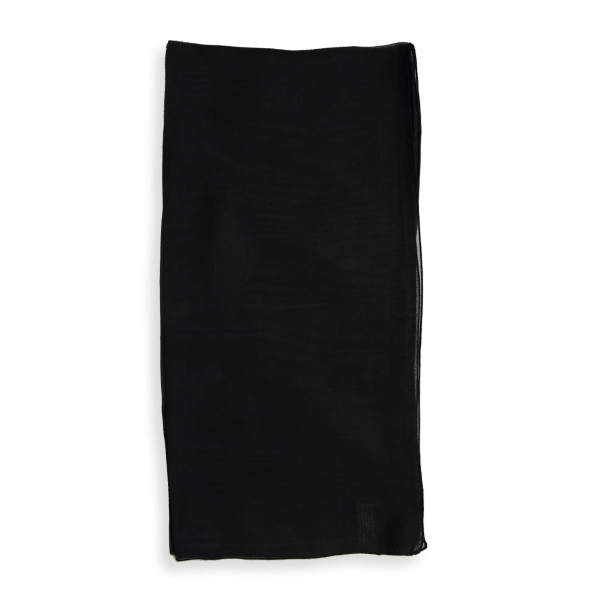 Foulard-femme-soie-mousseline-unie-noir