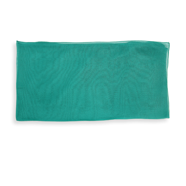 Foulard-femme-soie-mousseline-unie-vert-émeraude