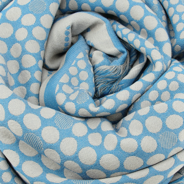 Grand-carre-femme-laine-bleu-Pois