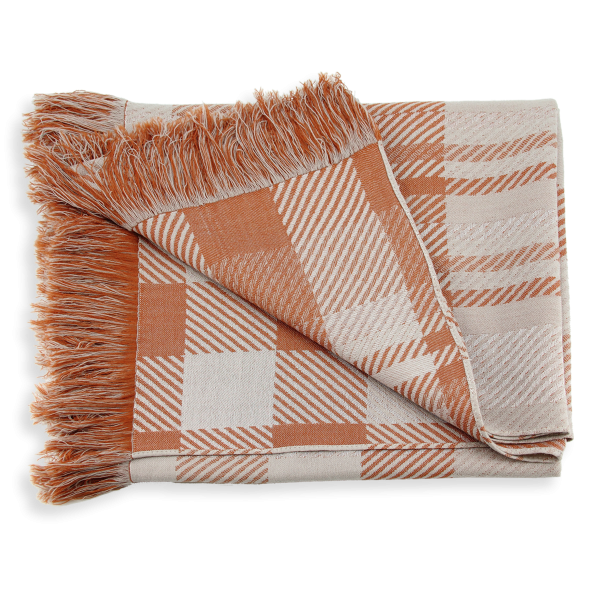 Grand-carré-femme-laine-caramel-Ecossais