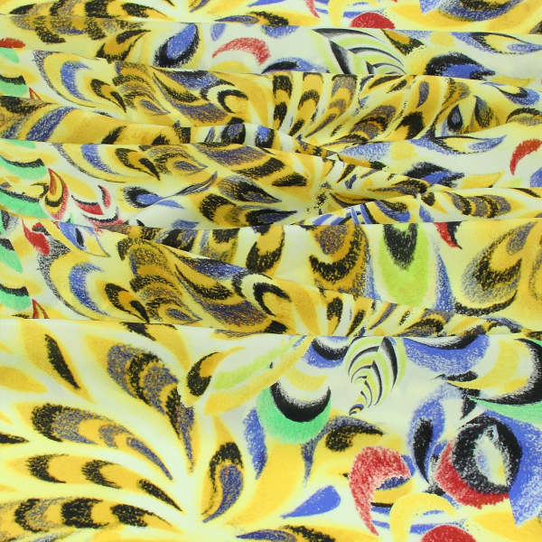 Grand foulard-femme-soie habotai-imprimée-jaune
