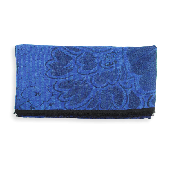 Maxi-étole-laine-modal-coton-soie-bleu-lumineux-Sentiment