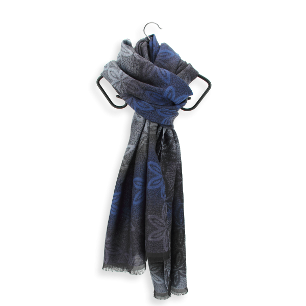 Blue-gray-100% natural-women’s-stole-Boudoir ombre