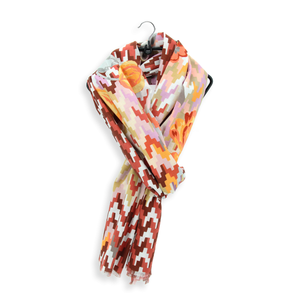 Herringbone-terracotta-cotton-women’s-stole