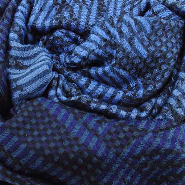 Etole-femme-laine-soie-coton-bleu royal-Valparaiso
