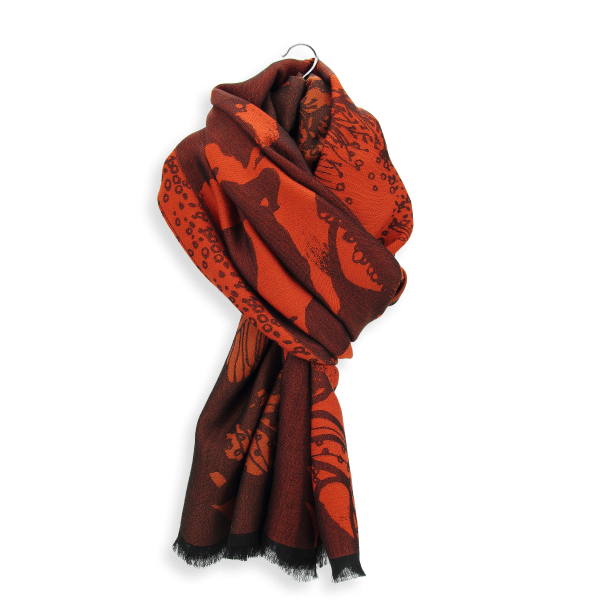Maxi-etole-femme-laine-soie-coton-orange-Passion