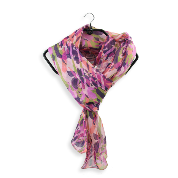 Women's-silk-scarf-printed-pink-flower-wild