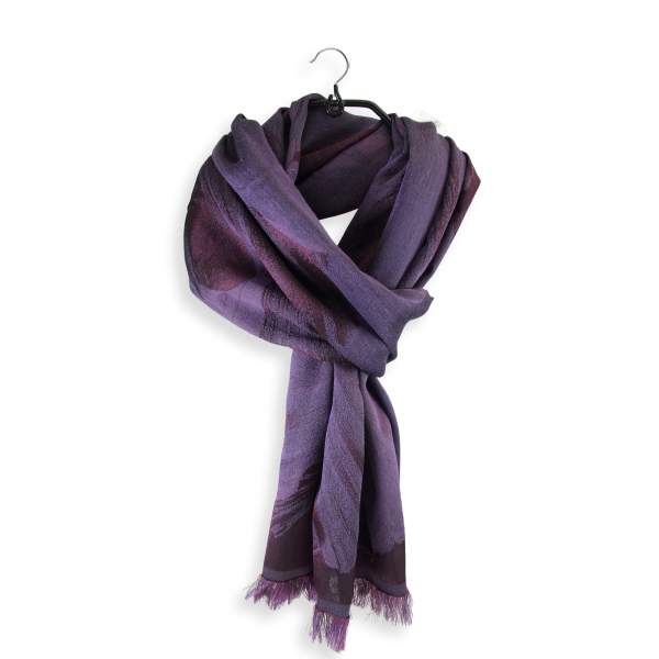 Stole-cashmere-silk-purple-woman-made-in-France-Serenade