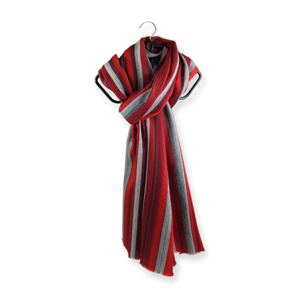 Red-Merino wool-silk-men’s-scarf-Carthage