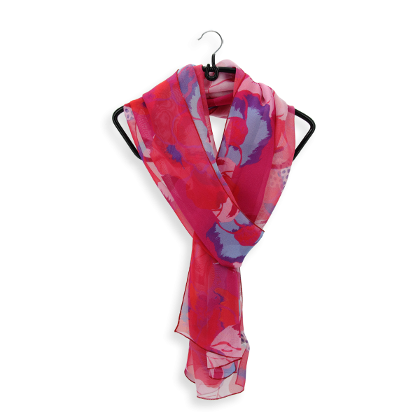 Red-printed-silk-peony-flower-women’s-scarf