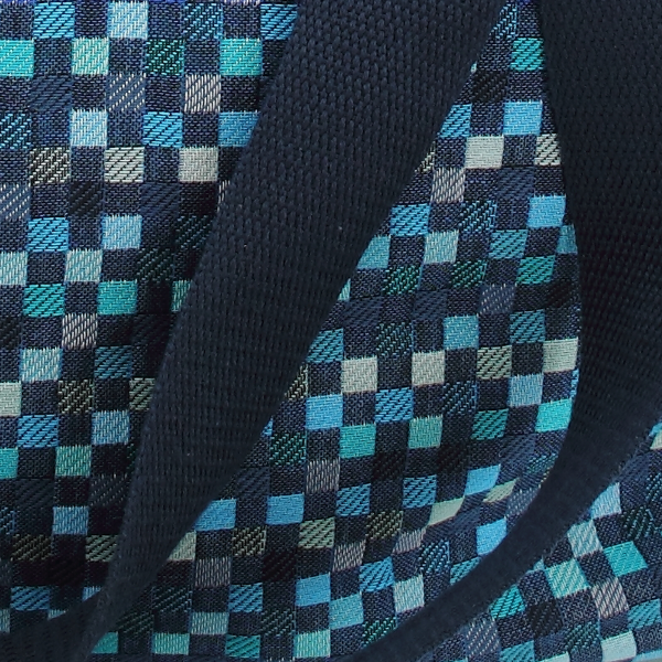 sac cabas coton lin vichy bleu