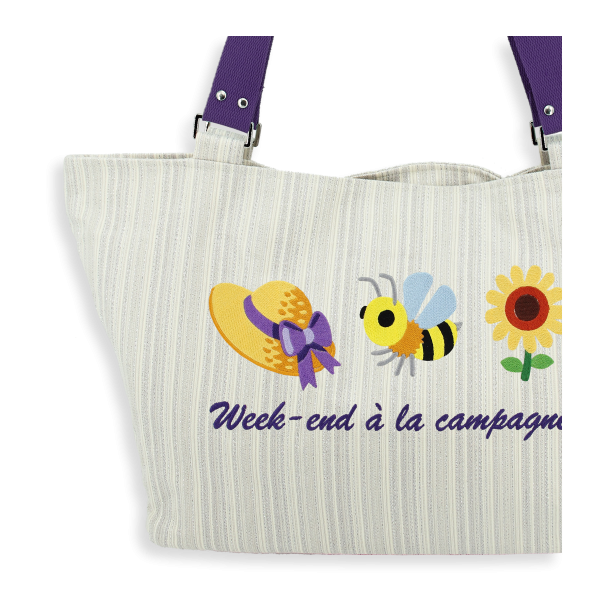 sac weekend campagne violet