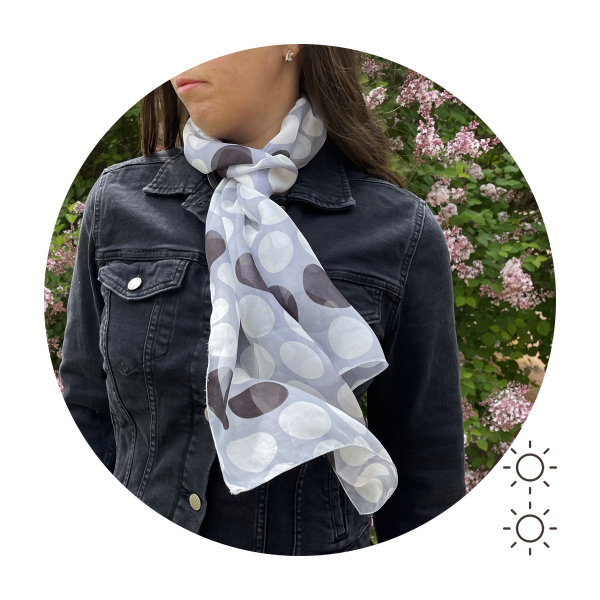 Silk-woman-scarf-printed-dots-grey-A