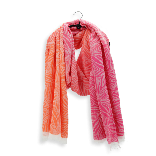 Summer-pink-coral-cotton-rayon-women’s-stole