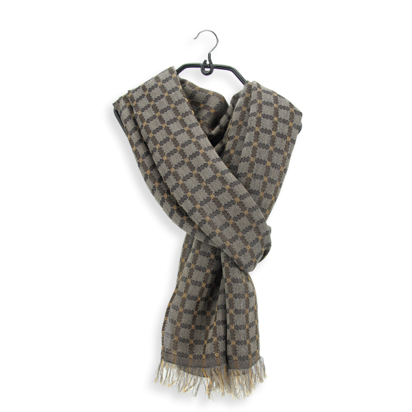 cashmere-coton-silk-man's-scarf-gray-taupe-Manchester