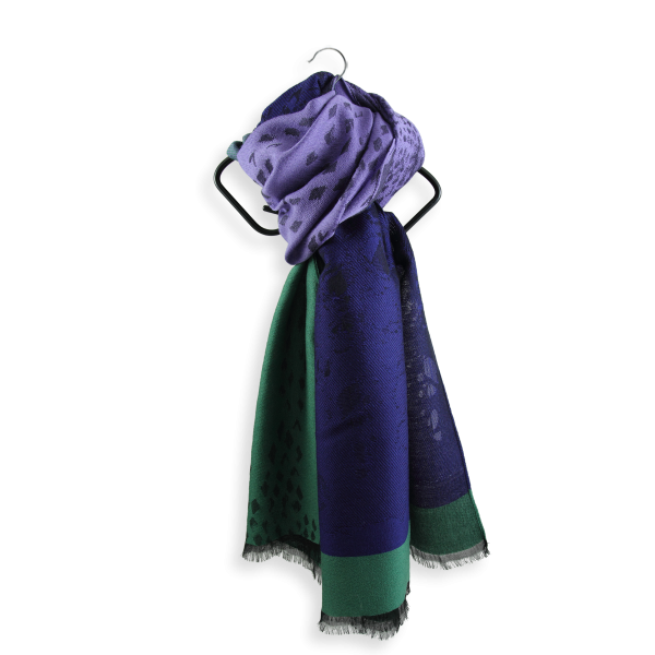 Violet-green-rayon-wool-women’s-stole-Delice