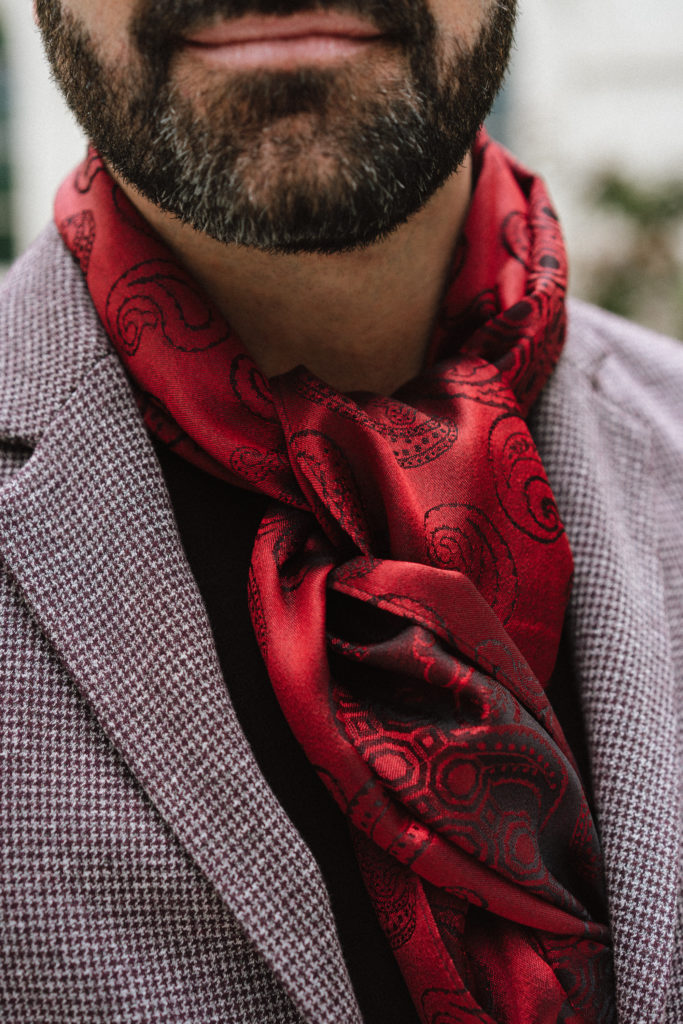 foulard 100 % soie pour homme