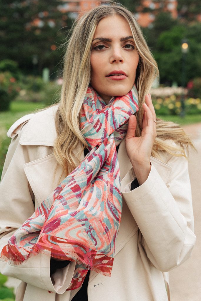 Foulard-écharpe à Anneau Infini Pour Femmes – Accessoire Polyvalent Avec Perles – 160x40 Cm – 15 Couleurs Au Choix