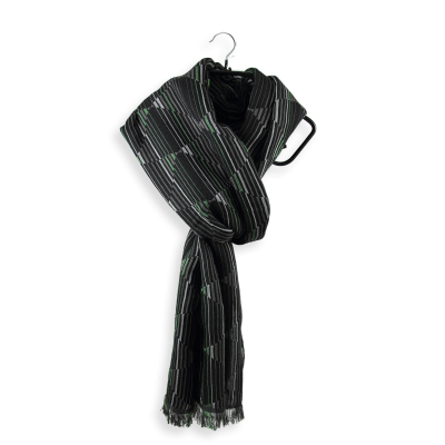BLACK, COTTON BLEND SCARF - CHICAGO