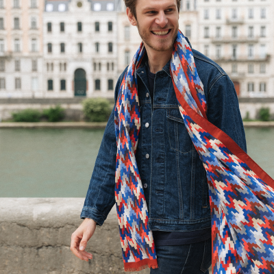 CHECHE COTON BRIQUE ROUGE - TUILERIE