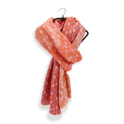 CHECHE COTON SOIE ORANGE – GOUTTE D’EAU