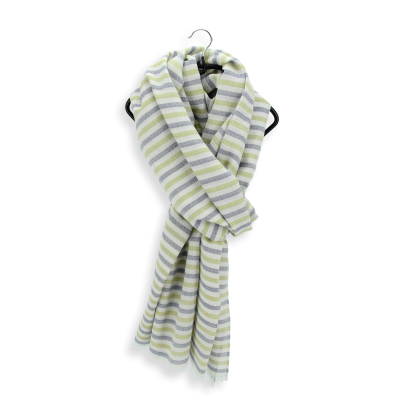 COTTON KHAKI GREEN STOLE - TRANSAT