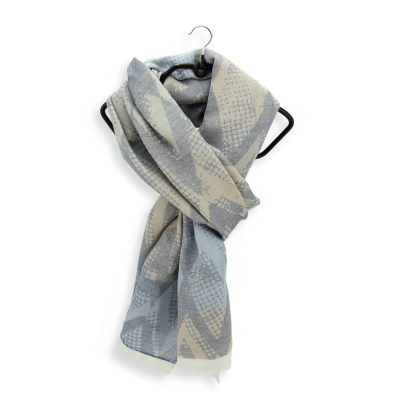 ECHARPE CACHEMIRE BLEU JEAN - BALEARES