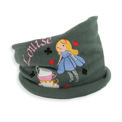 ECHARPE ENFANT BRODEE COTON BIO VERT SAPIN - PAYS DES MERVEILLES