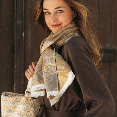 ECHARPE LAINE OCRE - CACHE-CACHE