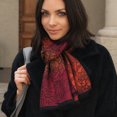 ECHARPE LAINE ROSE ORANGE - STYLE