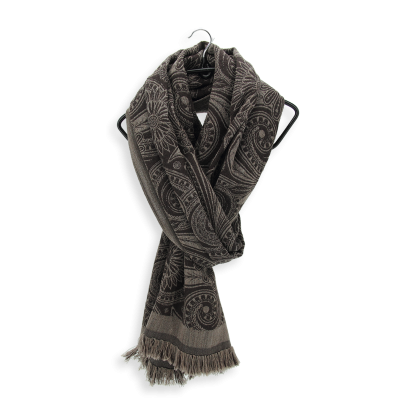 ECHARPE LAINE SOIE MARRON – TRADI