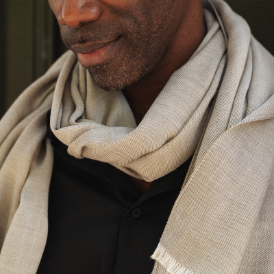 ETOLE CACHEMIRE UNIE BEIGE - TOUT DOUX