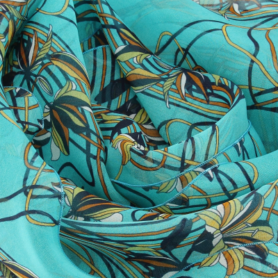Écharpe 100% Soie Neuve - Bleu Marine & Ciel, 51 X 180 Cm, Bicolore, Style Marin