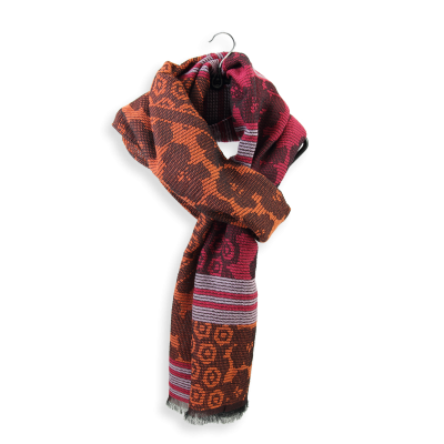 ORANGE, WOOL BLEND SCARF - PARTITION