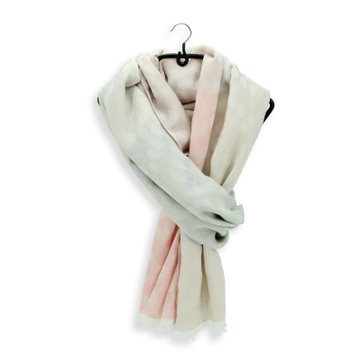 PASTEL PINK COTTON SILK BLEND STOLE - GOUTTE D’EAU