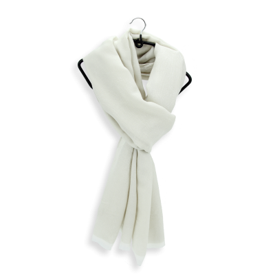 PEARLY WHITE ORGANIC COTTON  STOLE - LIFE