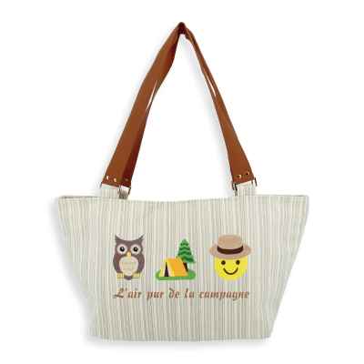 SAC WEEKEND PERSONNALISABLE - CAMPAGNE MARRON