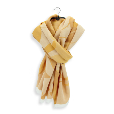 YELLOW COTTON BLEND STOLE - AMARYLLIS