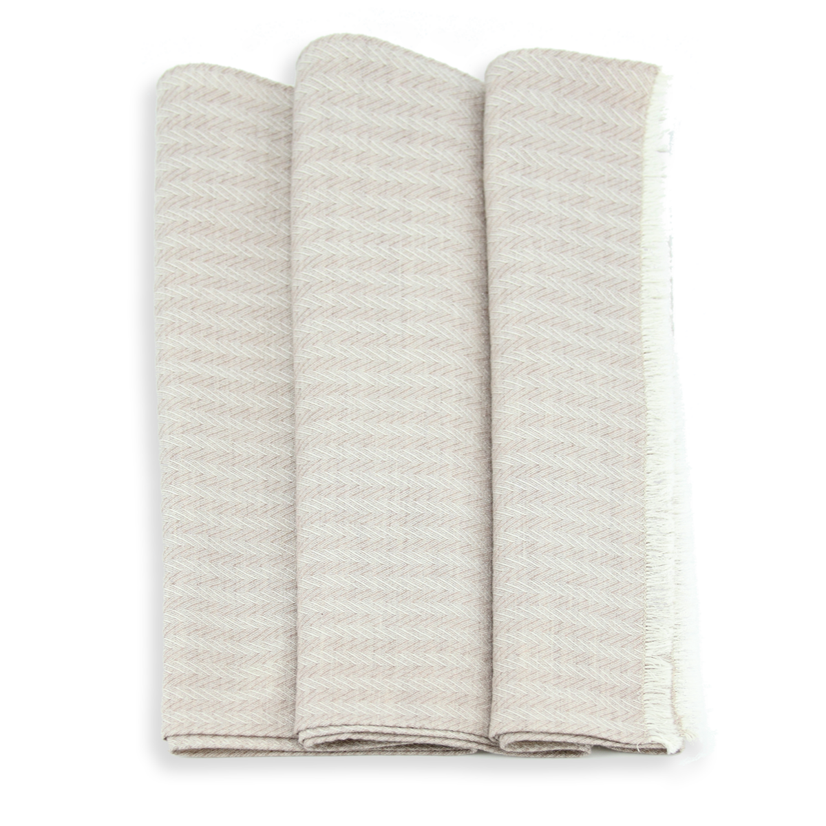 Men's beige cashmere scarf, 100% made in France, very soft
