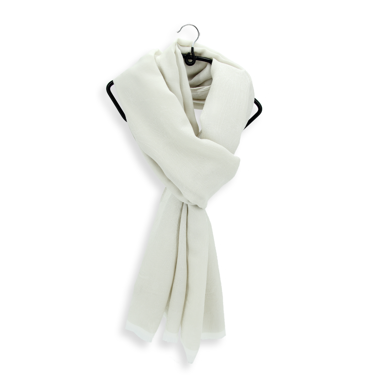 Chèche Echarpe Foulard Trendy 100% Coton - Blanc - Taille 180 X 50 Cm - Chèche Femme Et Chèche Homme
