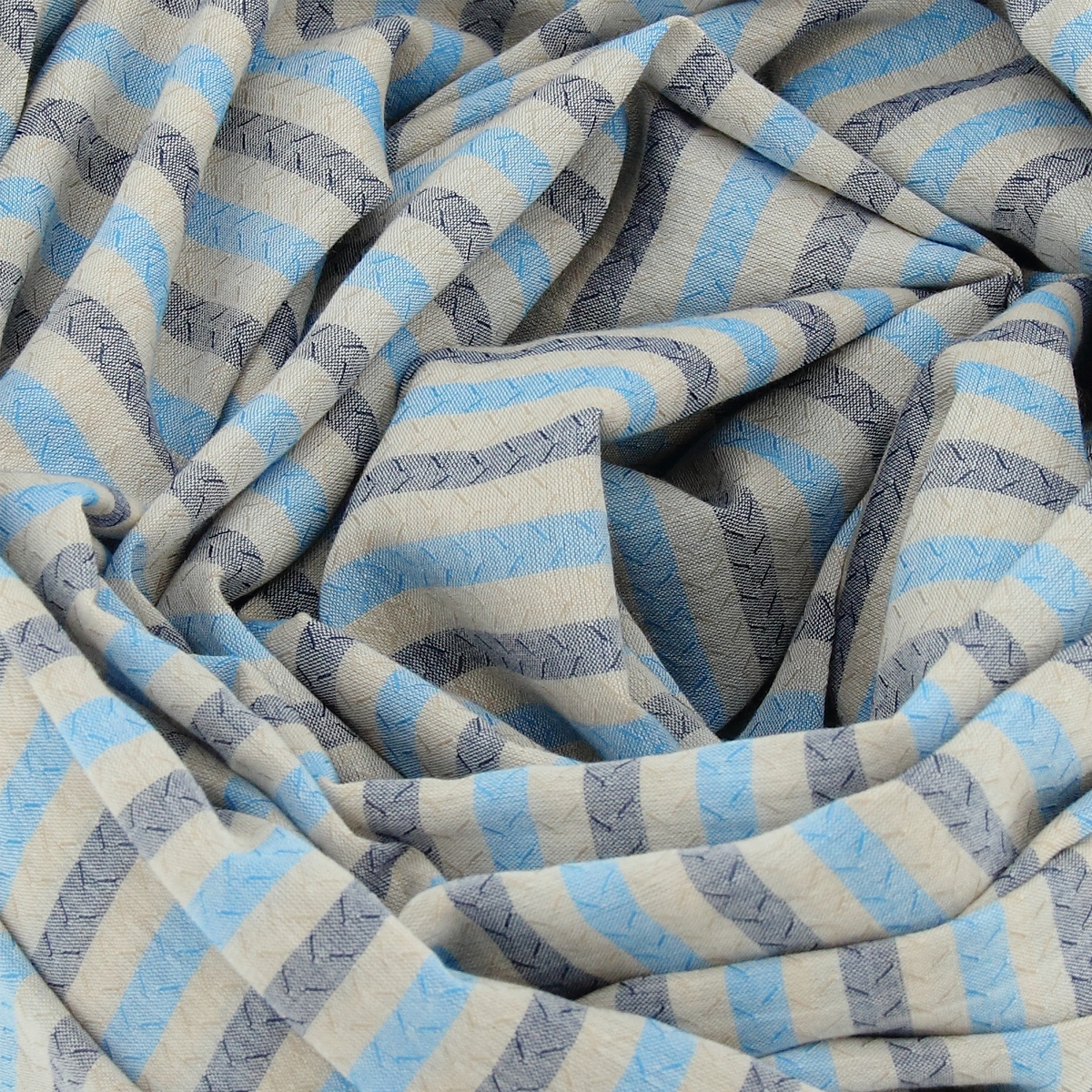 小物 COTTON STOLE - BLUE Very soft blue stole for men in 100% cotton | made in France.